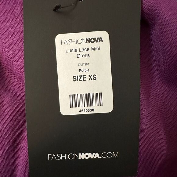 Fashion Nova ~ Lucie Lace Mini Dress ~ lace detailing ~ padded bust ~size XSmall - Picture 10 of 16